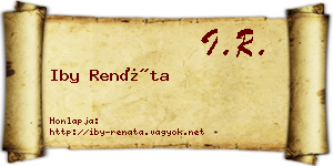 Iby Renáta névjegykártya